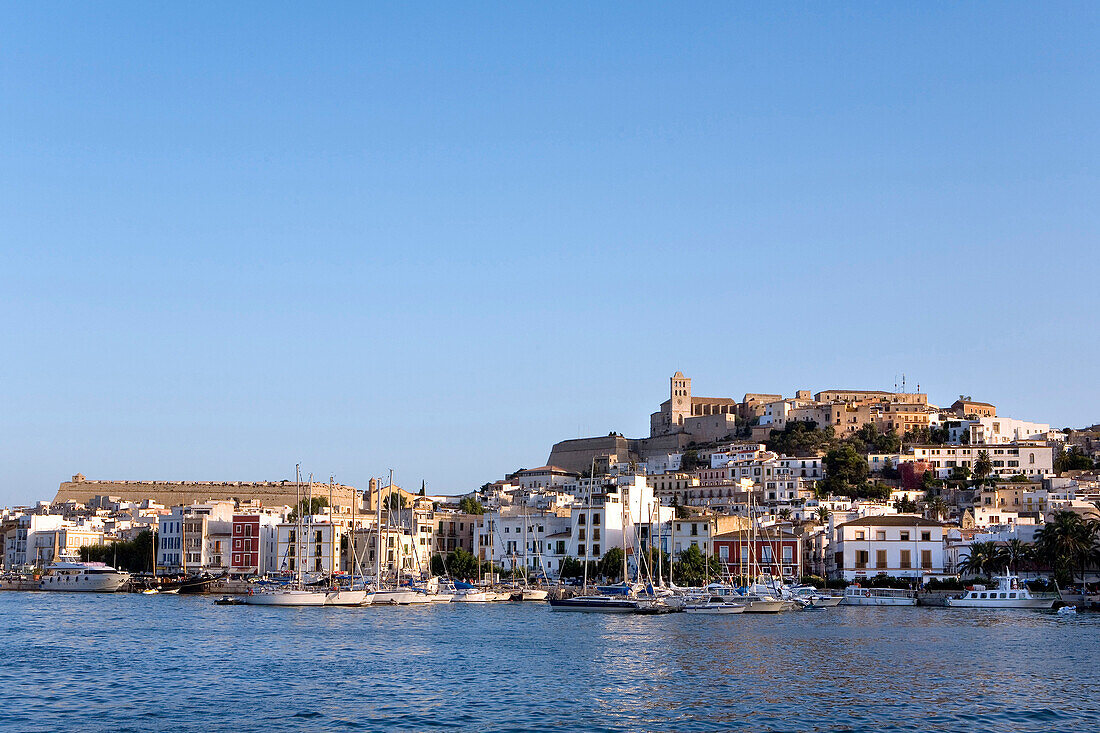 Harbour, Dalt Vila, Old Town, Eivissa, Ibiza, Balearic Islands, Spain