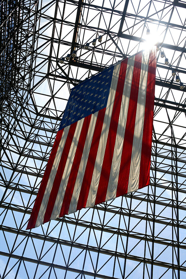 Sternenbanner, Flagge der Vereinigten Staaten, John F Kennedy Library, Boston, Massachusetts, USA