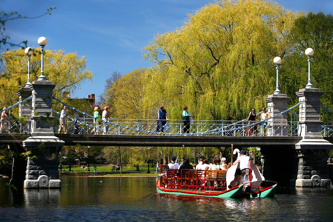 Ein Park mit Landschaft, The Public Gardens, Boston, Massachusetts, USA