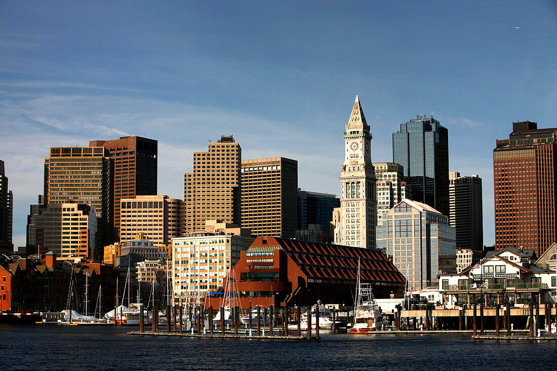 View of Boston Harbor, Boston, Massachusetts, USA