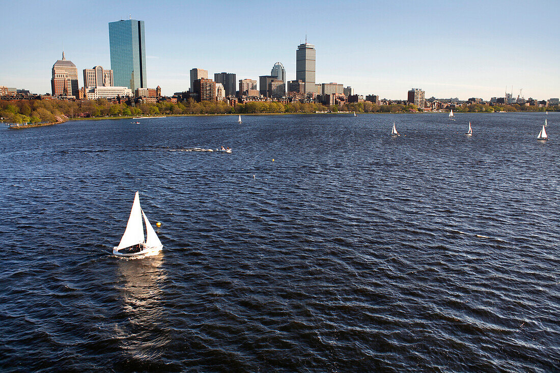 Back Bay and the Charles River, Boston, Massachusetts, USA