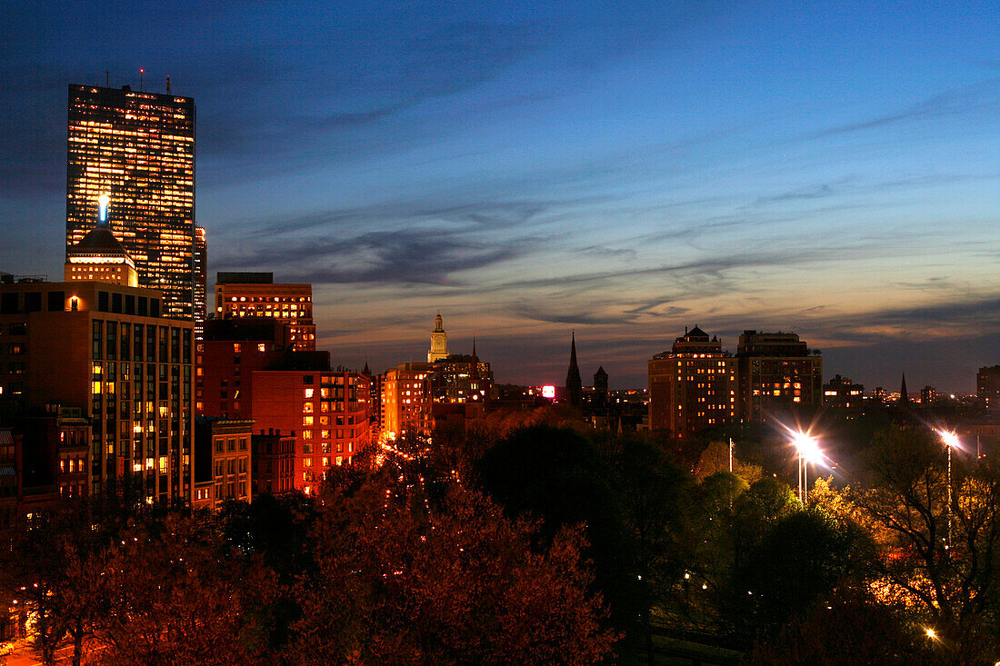 Boston Common and Back Bay, Boston, Massachusetts, USA