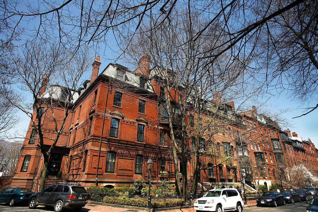 Wohnhäuser in Historic Beacon Hill, Boston, Massachusetts, USA