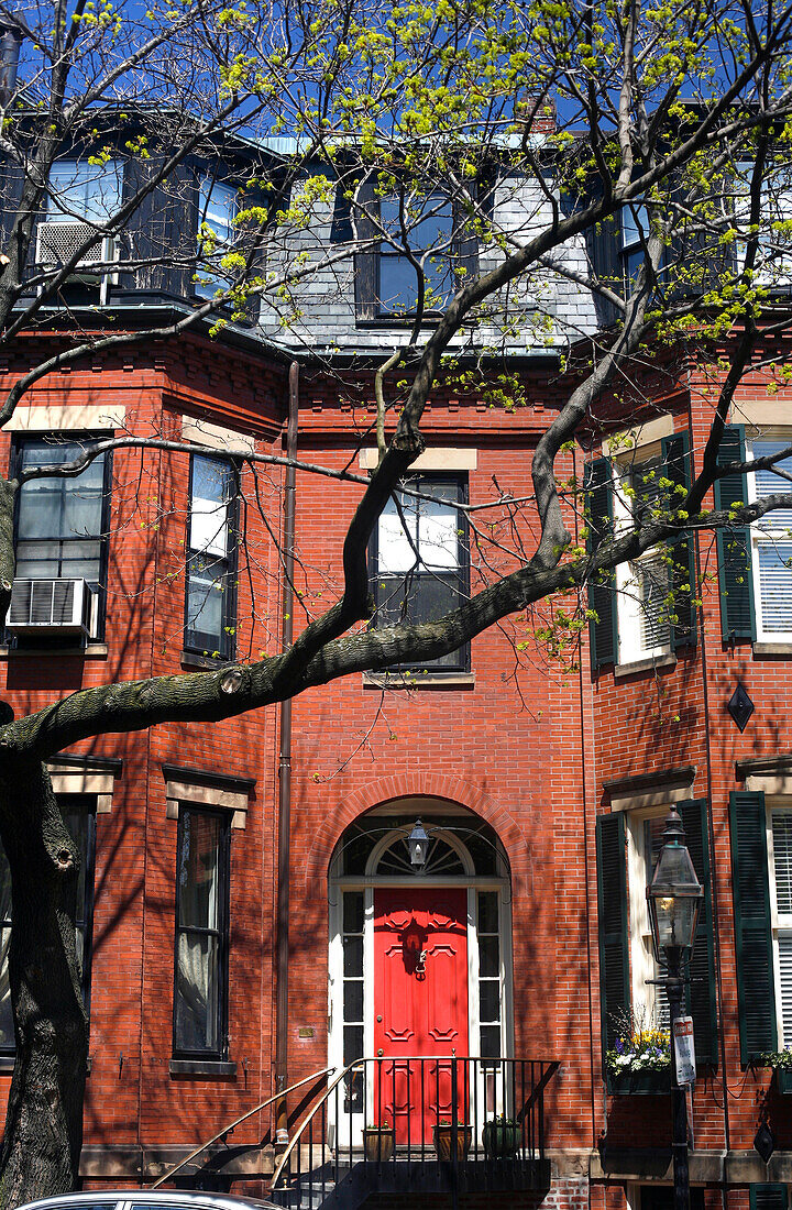 Ein Haus in Historic Beacon Hill, Boston, Massachusetts, USA