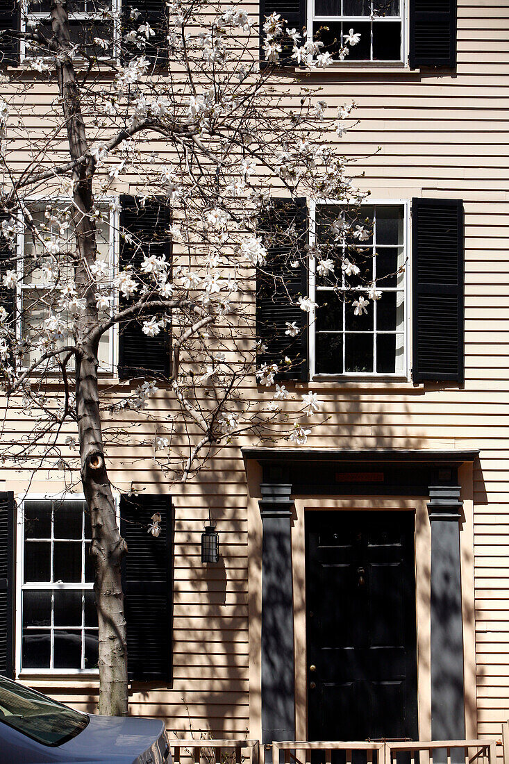 A house in Historic Beacon Hill, Boston, Massachusetts, USA