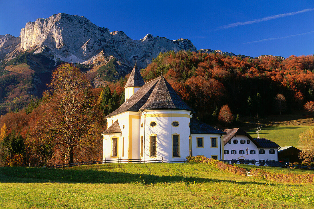 Pilgrimage church Ettenberg, Marktschellenberg, Berchtesgadener Land, Bavaria, Germany
