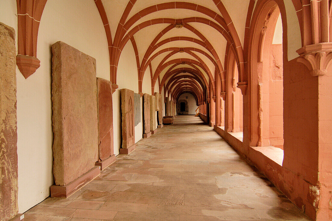 Cloister, Eberbach Abbey, Eltville, Rheingau, Hesse, Germany