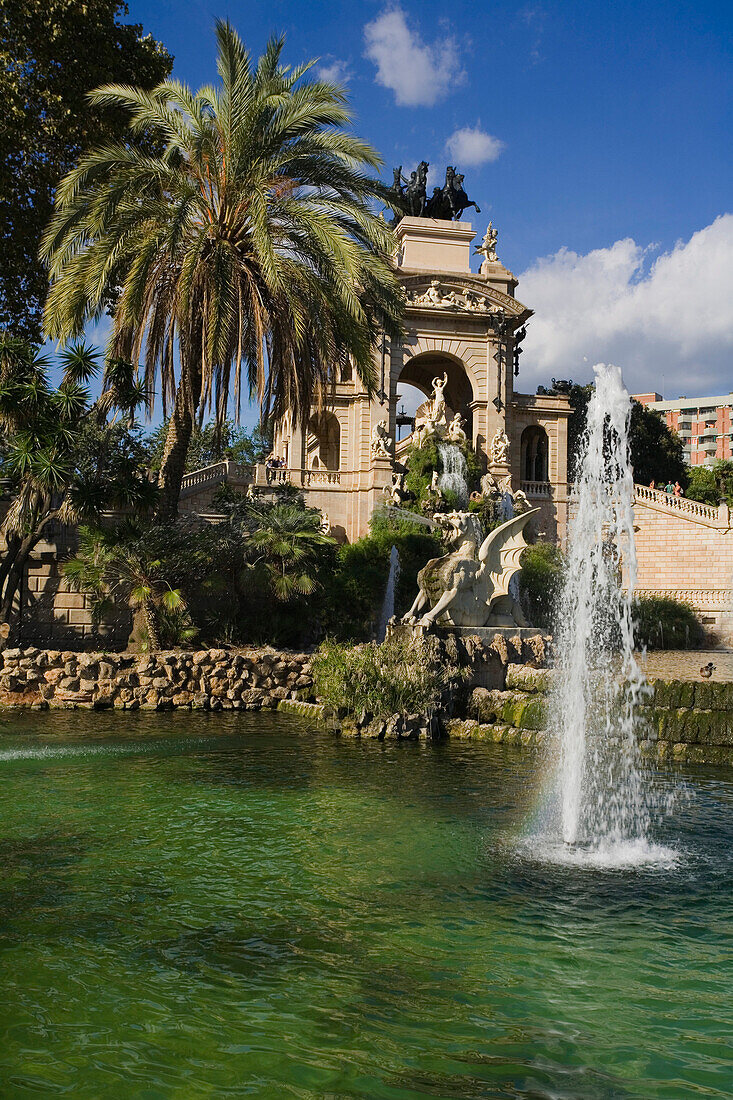 Cascada, Parc de la Ciutadella, world exhibition 1888, Barcelona, Spanien