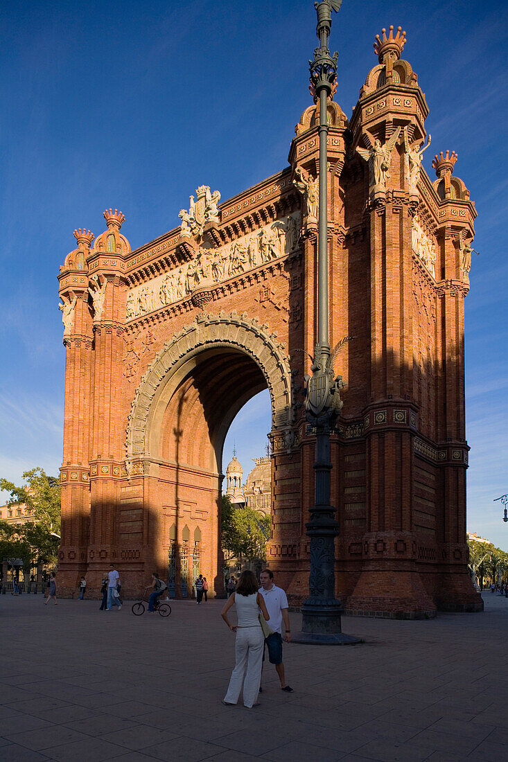 Arc de Triomf, Passeig Lluis  Companys, world exhibition 1888, Parc de la Ciutadella, Barcelona, Spain