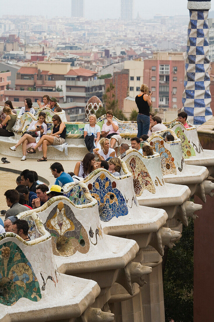 Parc Gueell, Antonoio Gaudi, Gracia, Barcelona, Spanien