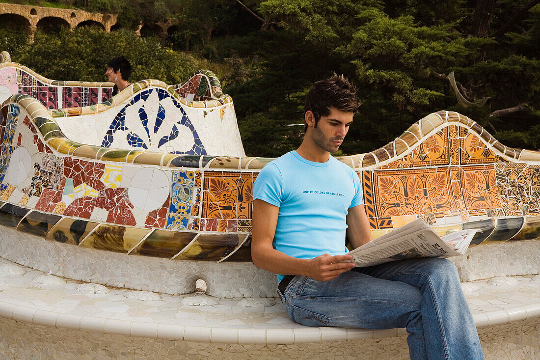 Parc Güell, Antonoio Gaudi, Gracia, Barcelona, Spain