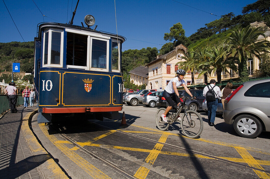 Tranvia Blau, tramway, Tibidabo, Barcelona, Spanien