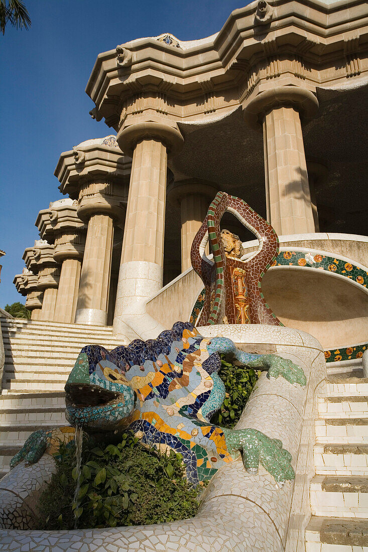 Parc Güell, Antonoio Gaudi, Gracia, Barcelona, Spain