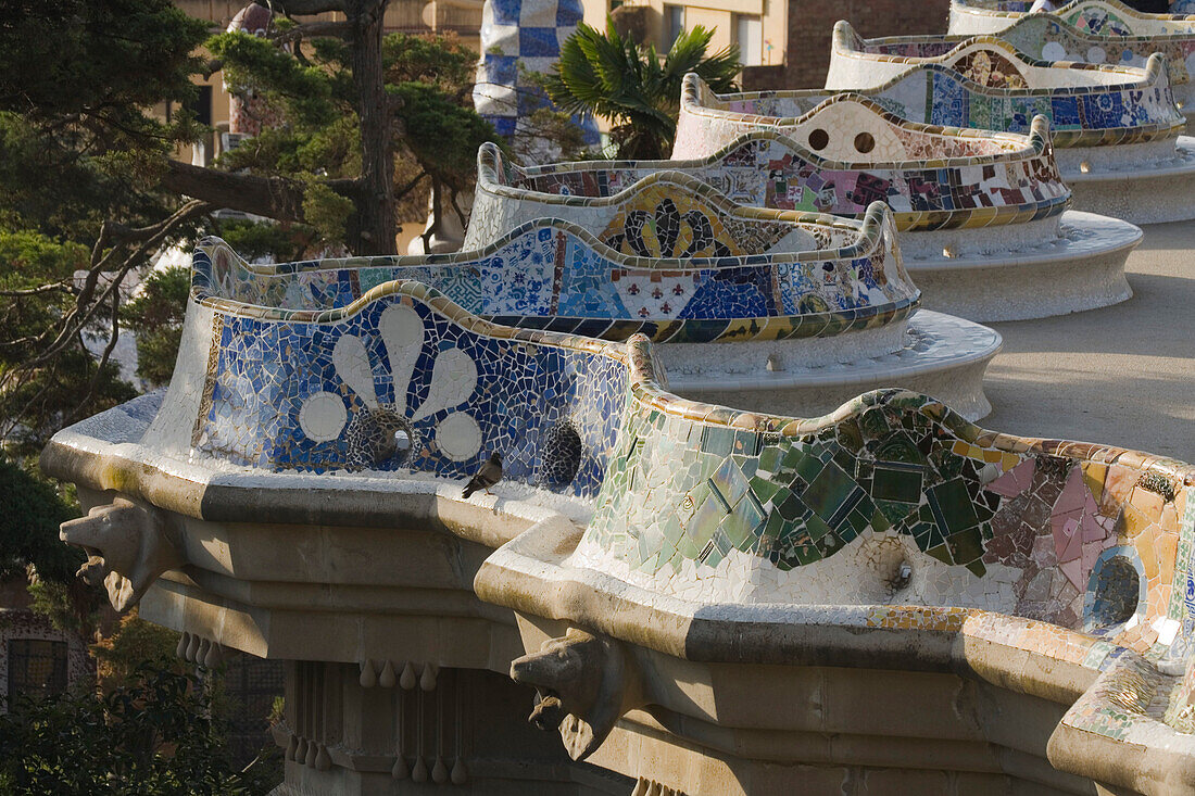 Parc Gueell, Antonoio Gaudi, Gracia, Barcelona, Spanien