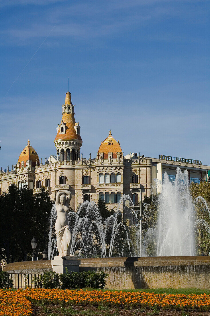 Placa Catalunya, Ciutat Vella, Eixample, Barcelona, Spanien