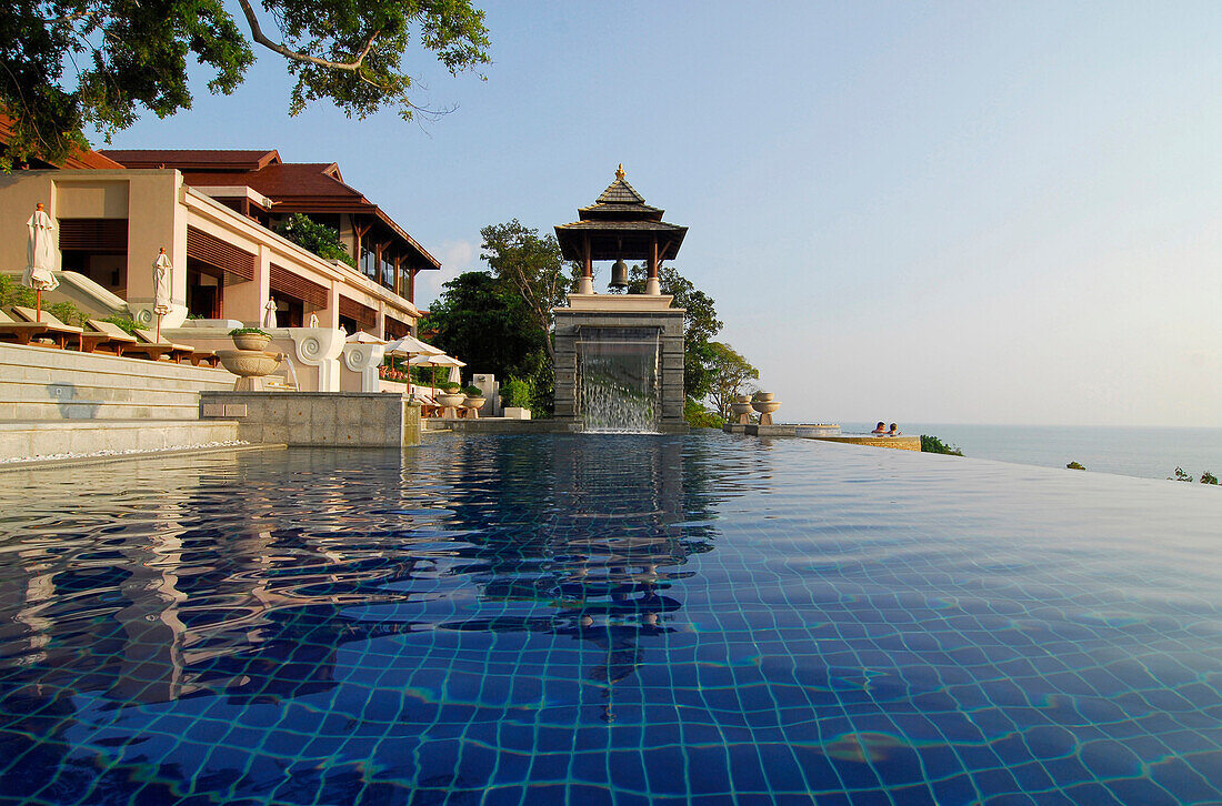 Pool with view to the sea, Hotel Pimalai, Ao Kantiang, Ko Lanta, Krabi, Thailand