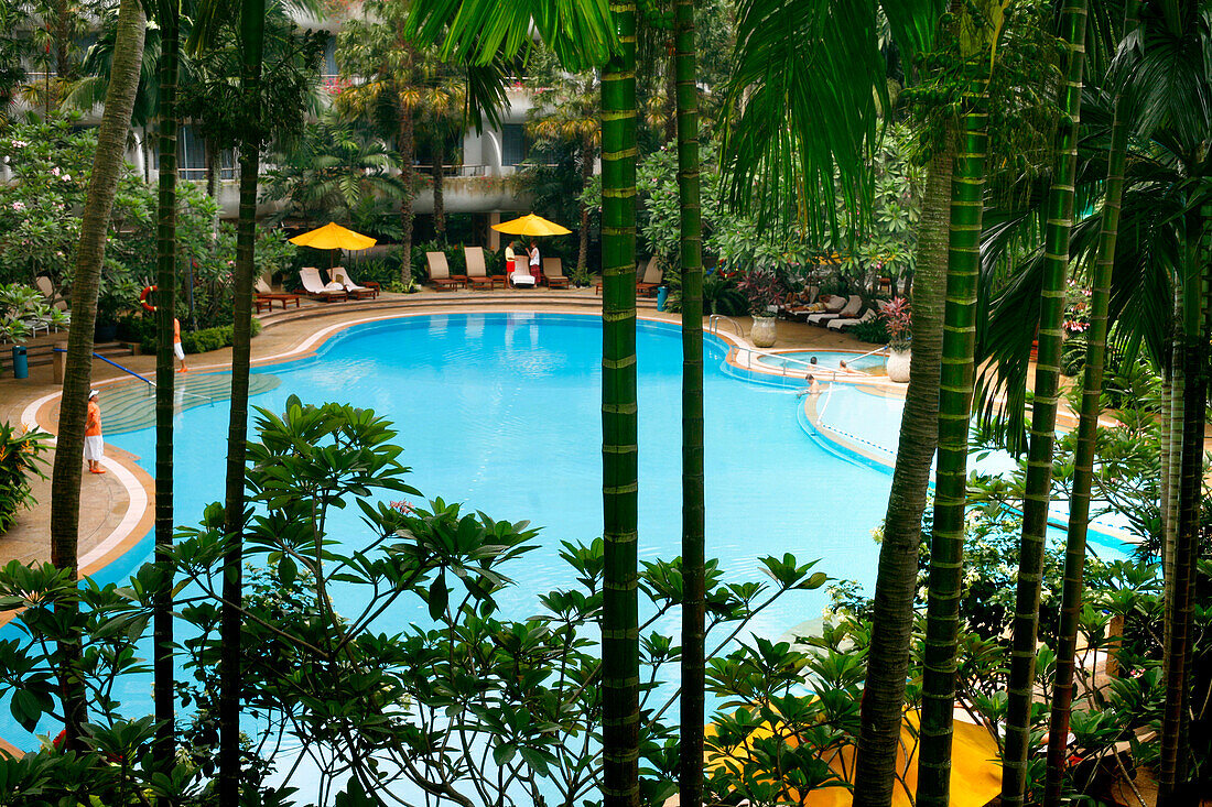 Pool area, Shangri-La Hotel, Singapore