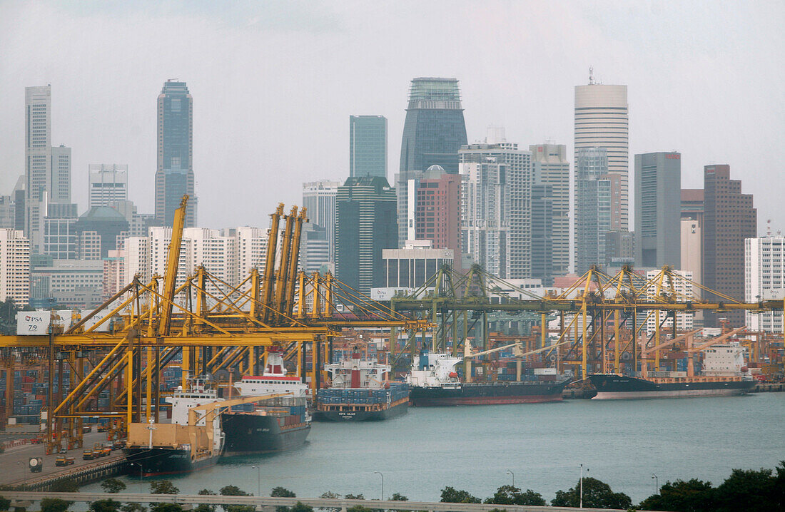 Der Hafen von Singapur. Singapur