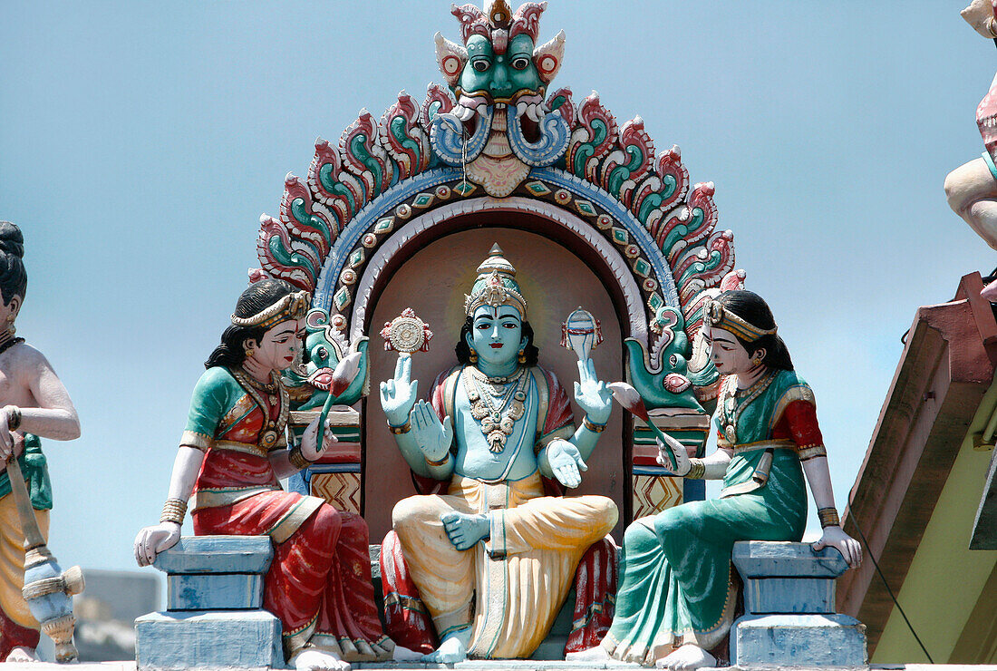 Detailansicht, Sri Mariamman Tempel, Chinatown, Singapur