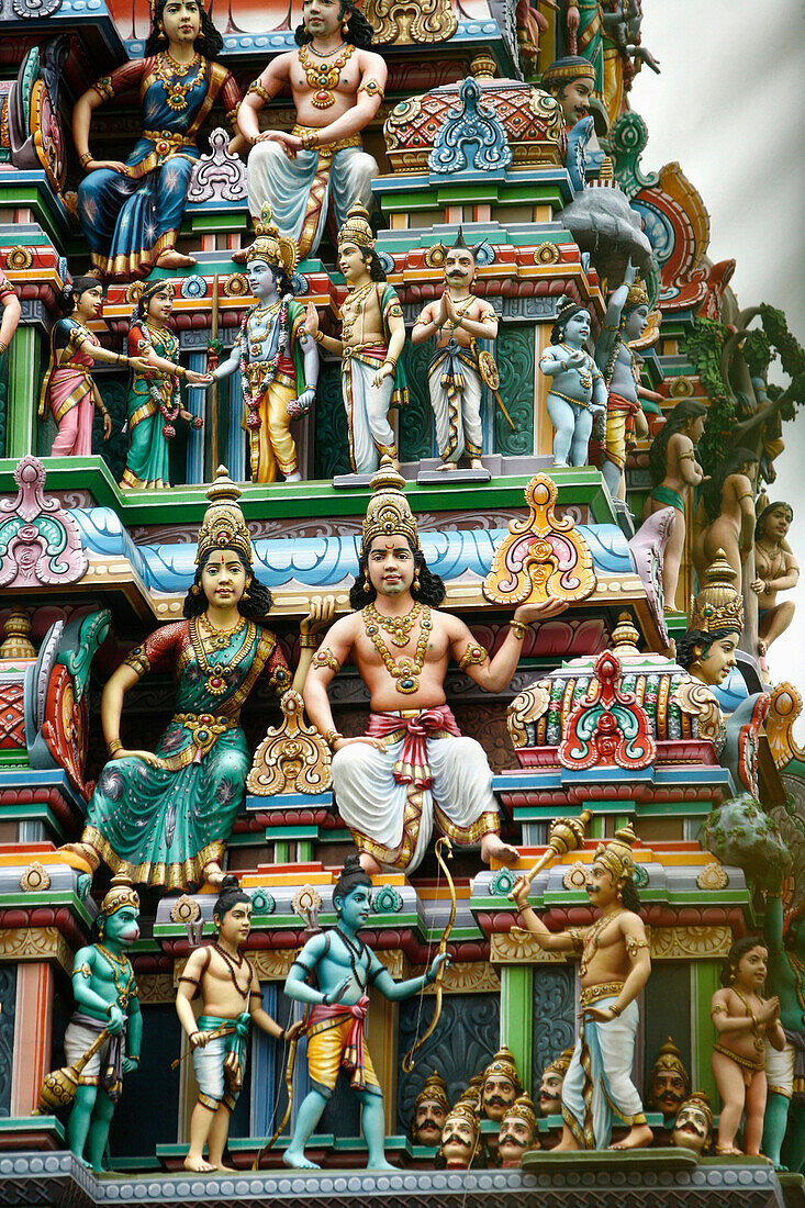 Detail, Sri Srinivasa Temple, Little India, Singapore