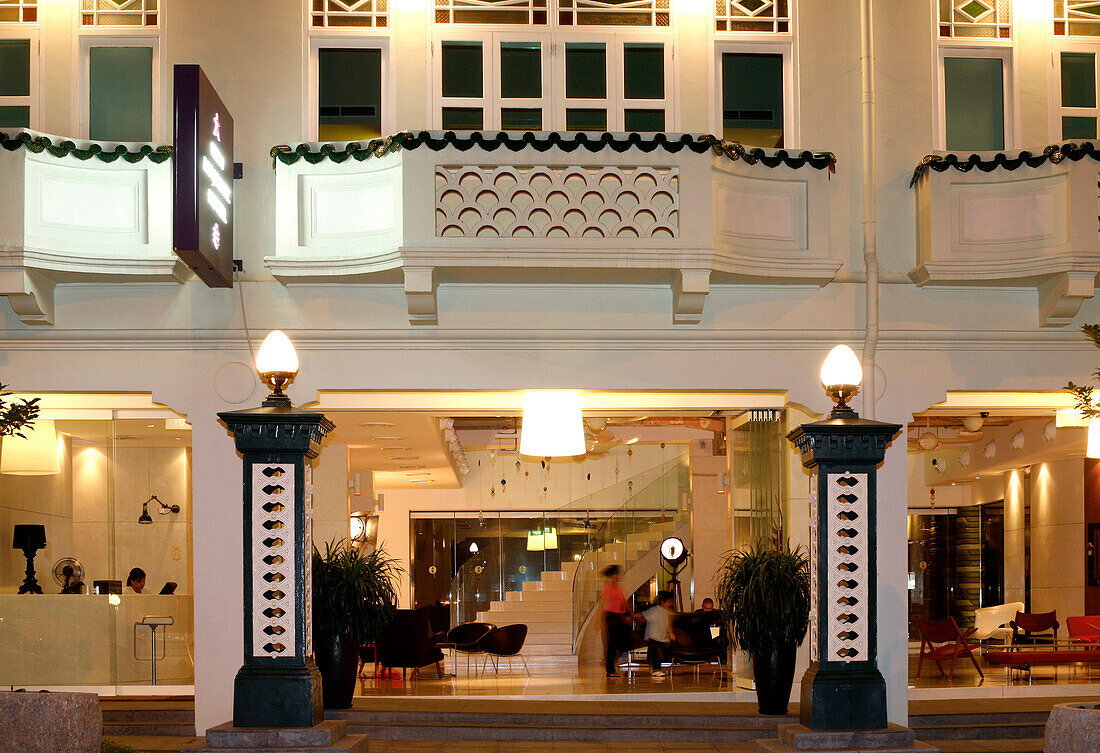 Eingang, New Majestic Hotel, Singapur