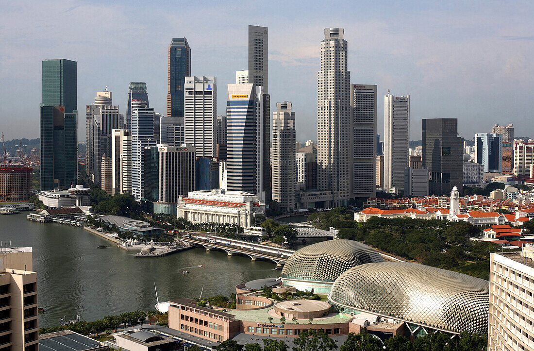 City view, Central Business District (CBD), Singapur
