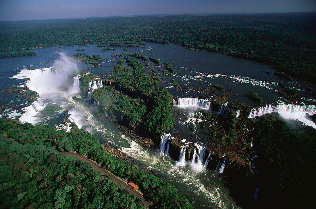 Iguassu Wasserfälle, Luftaufnahme, Brasilien, Argentinien