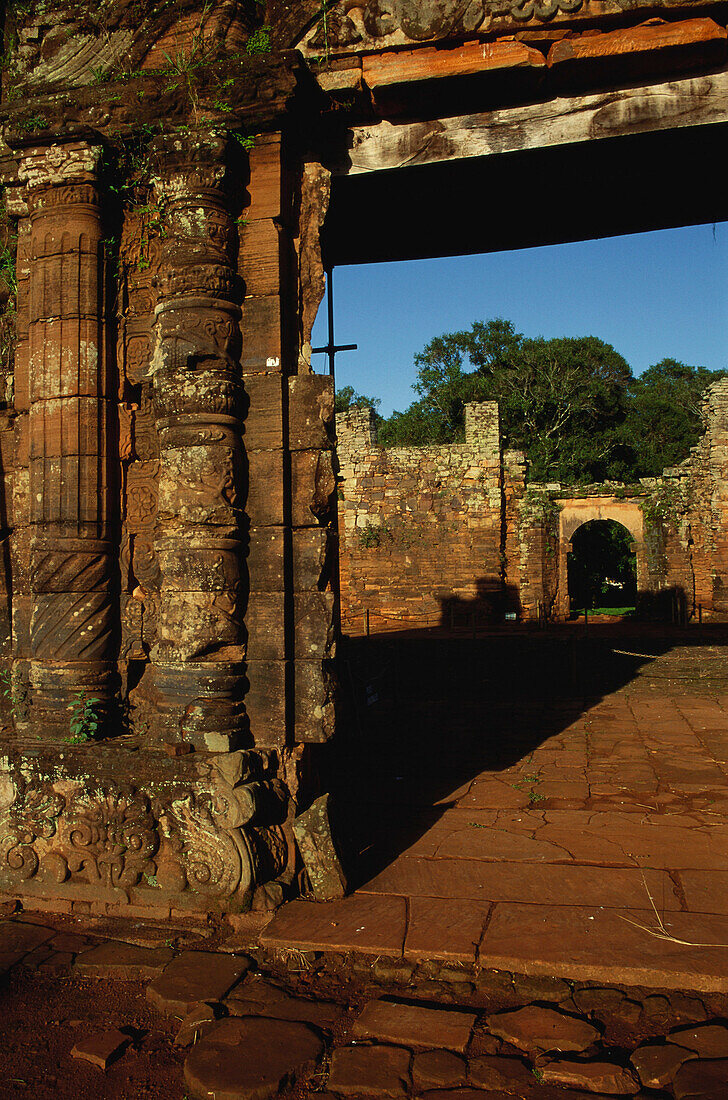 Ruinen der Jesuitenmission, San Ignacio Mini, Misiones, Argentinien, Südamerika