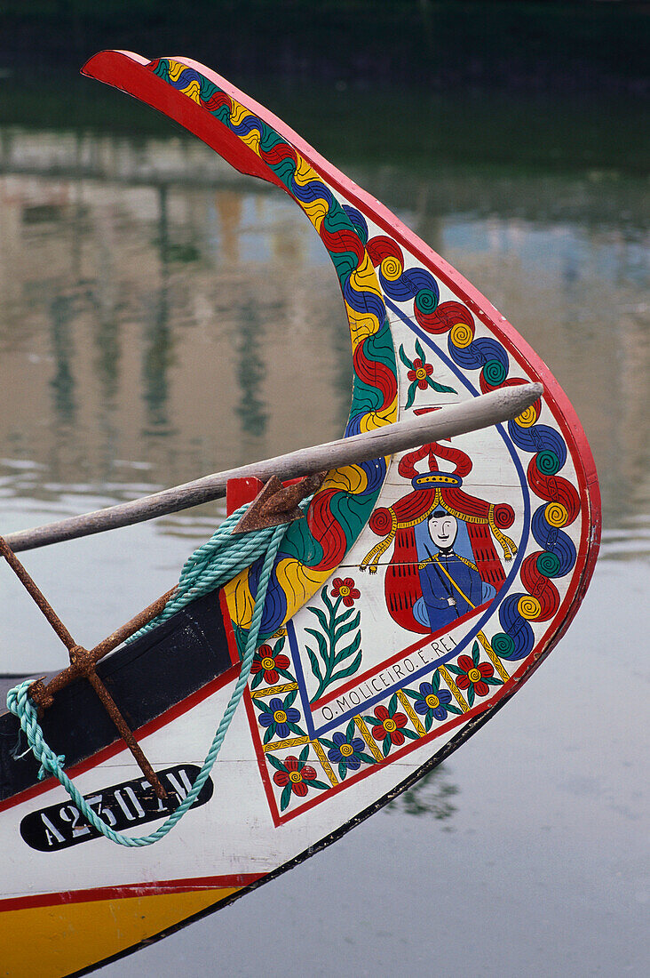 Typical portuguese Moliceiro Boat, Aveiro, Beira Liboral, Portugal