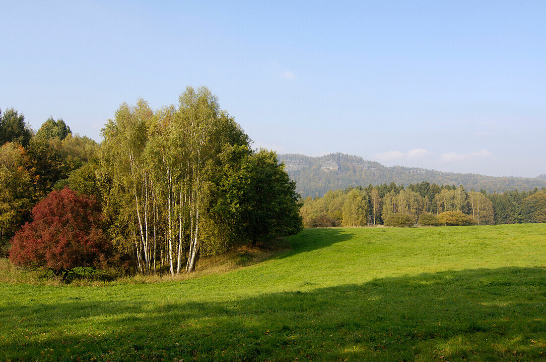 Landschaft bei Kamenice, Böhmische Schweiz, Tschechien
