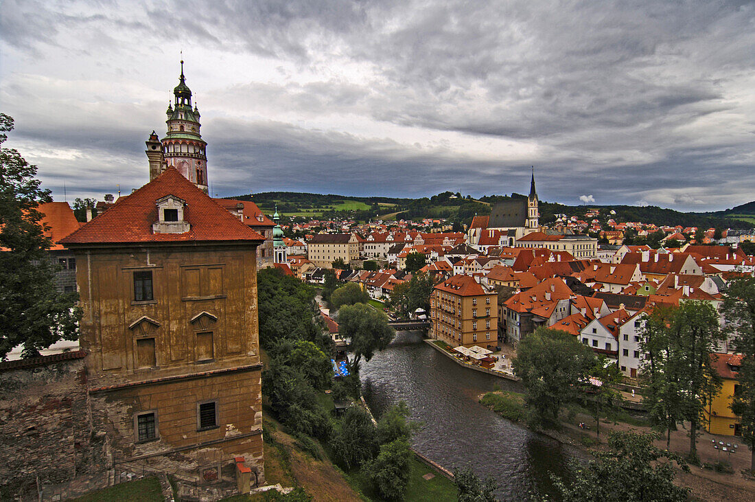 Prospect of castle, Cesky Krumlov, Krumau, Czech Republic