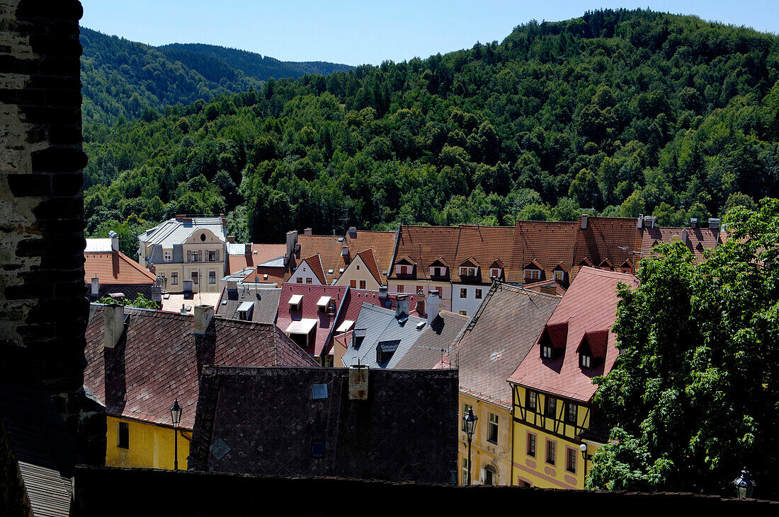 Aussicht aut Loket, Tschechien