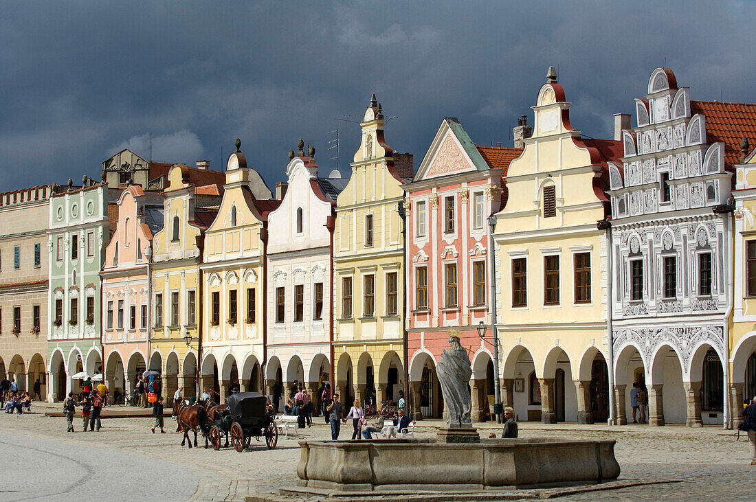 Marktplatz, Telc, Tschechien