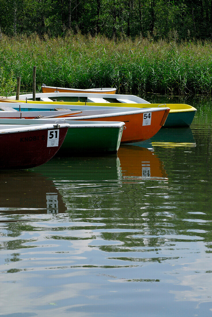Boote am Staffelsee, Oberbayern, Bayern, Deutschland