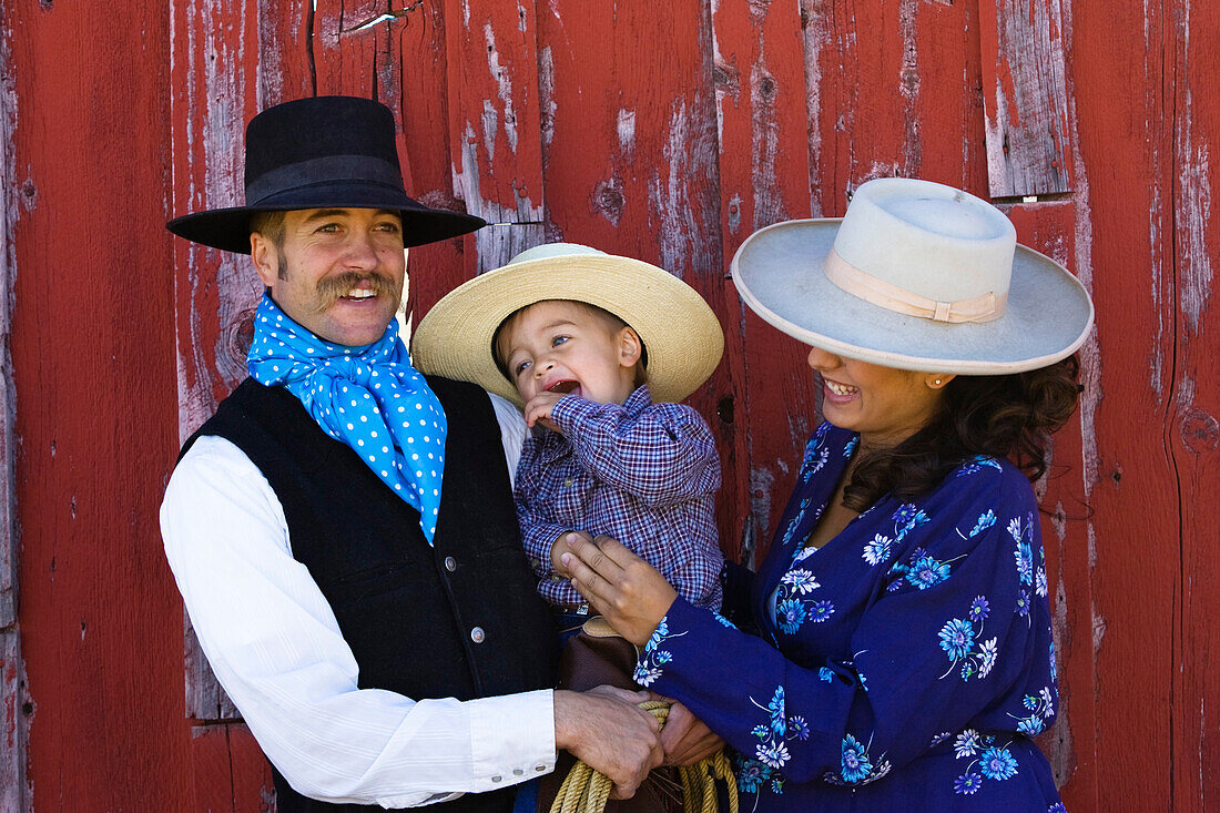 Cowboy-Familie, Wilder Westen, Oregon, USA