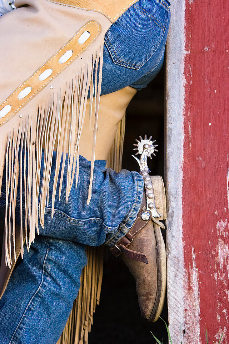 Cowgirl, Cowboystiefel, Wilder Westen, Oregon, USA