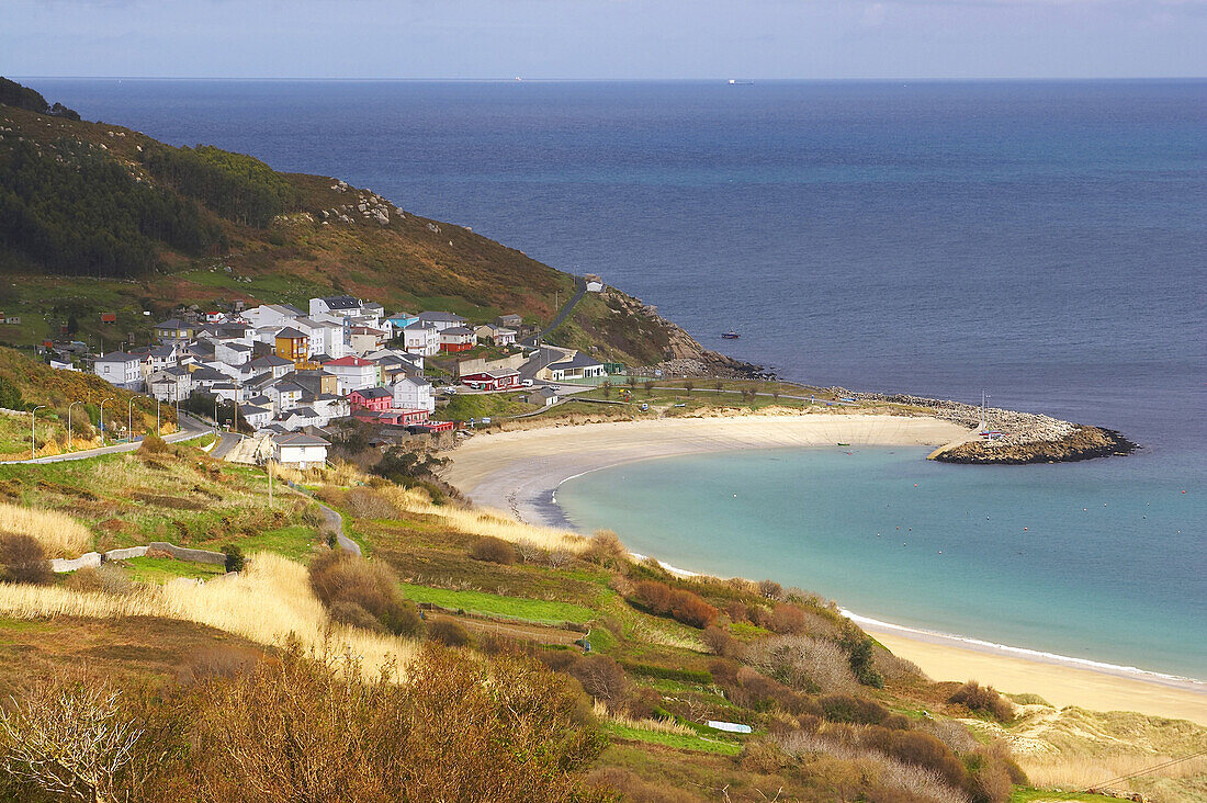 Ehemaliger Fischerdort Porto de Bares, unweit der Punta de la Estaca de Bares, dem nördlichsten Punkt der iberischen Halbinsel, Ría del Barqueiro, Rías Altas, Galicien, Spanien