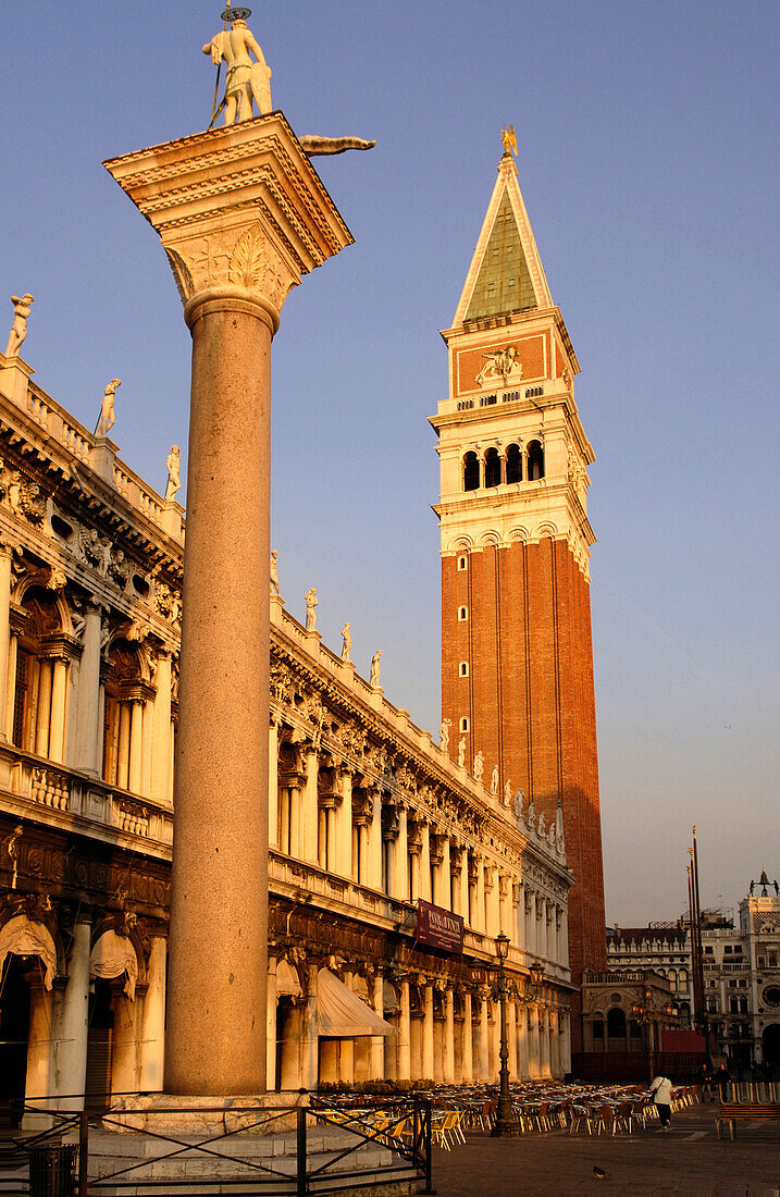 Piazza San Marco and Campanile, Venice, Veneto, Italy