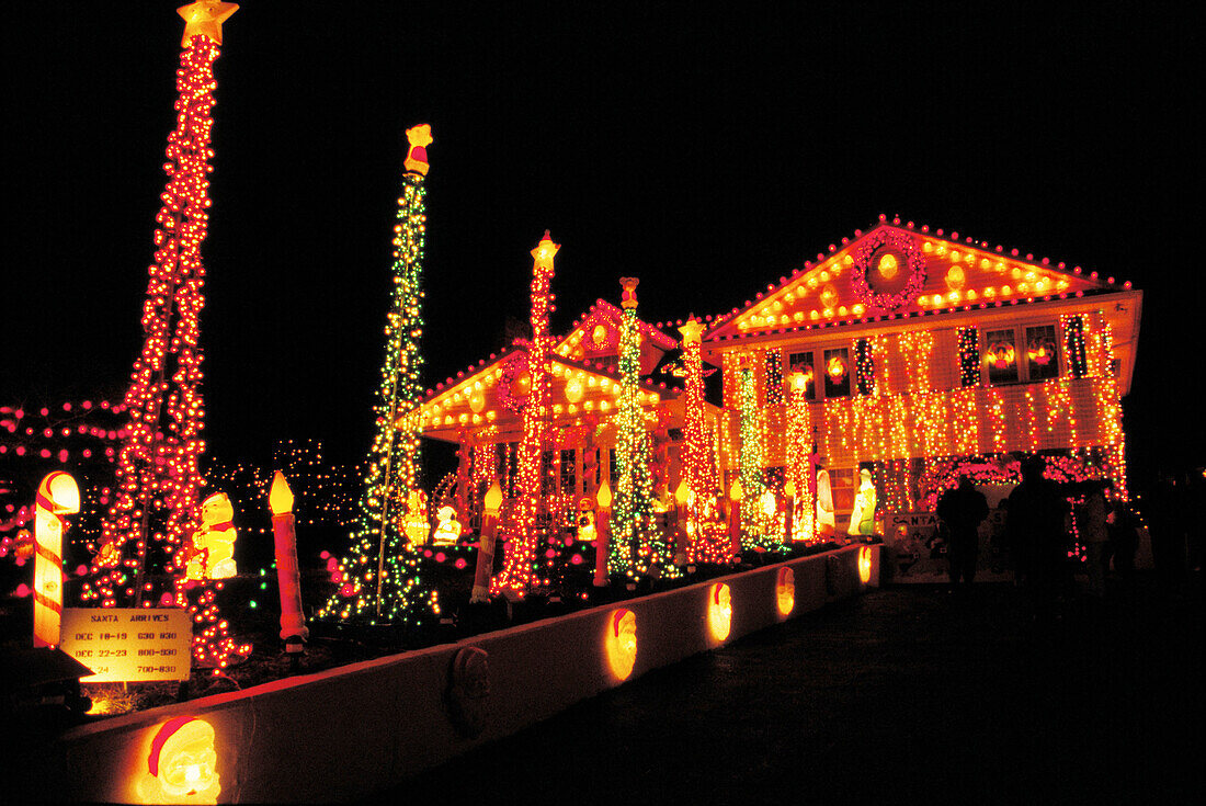 Christmas lights. Near Bear. Delaware. USA
