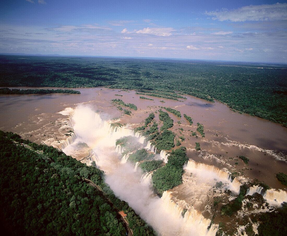 Devil s throat fall. Iguazu Waterfalls. Argentina-Brazil border