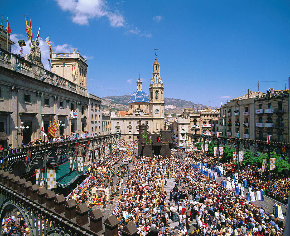 Moros y cristianos , local festival. Alcoi. Alicante province. Spain