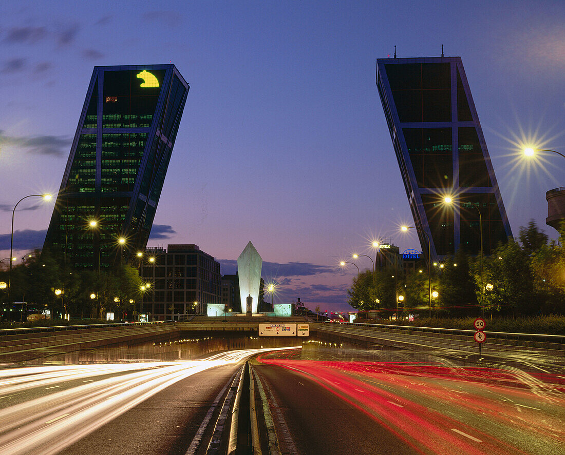 Kio Towers. Plaza Castilla. Madrid. Spain