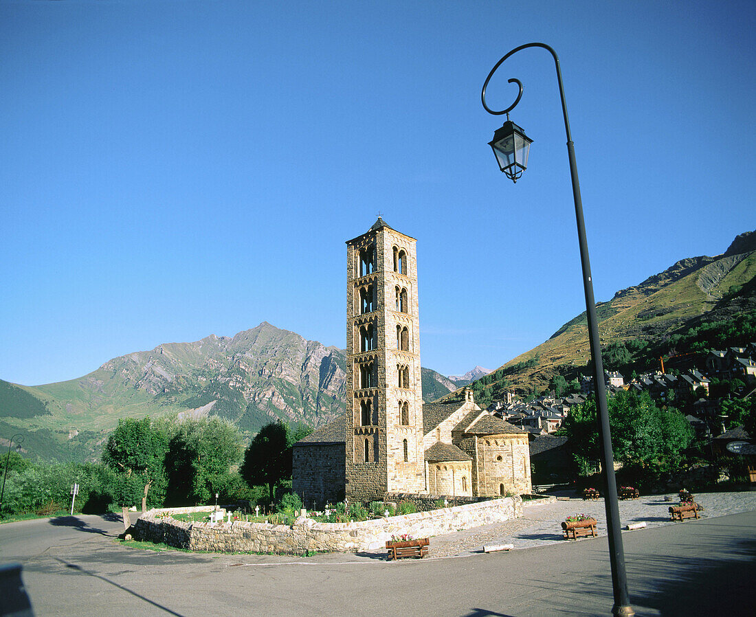 Sant Climent de Taüll church. Boí valley, Pyrenees Mountains. Lleida province. Spain