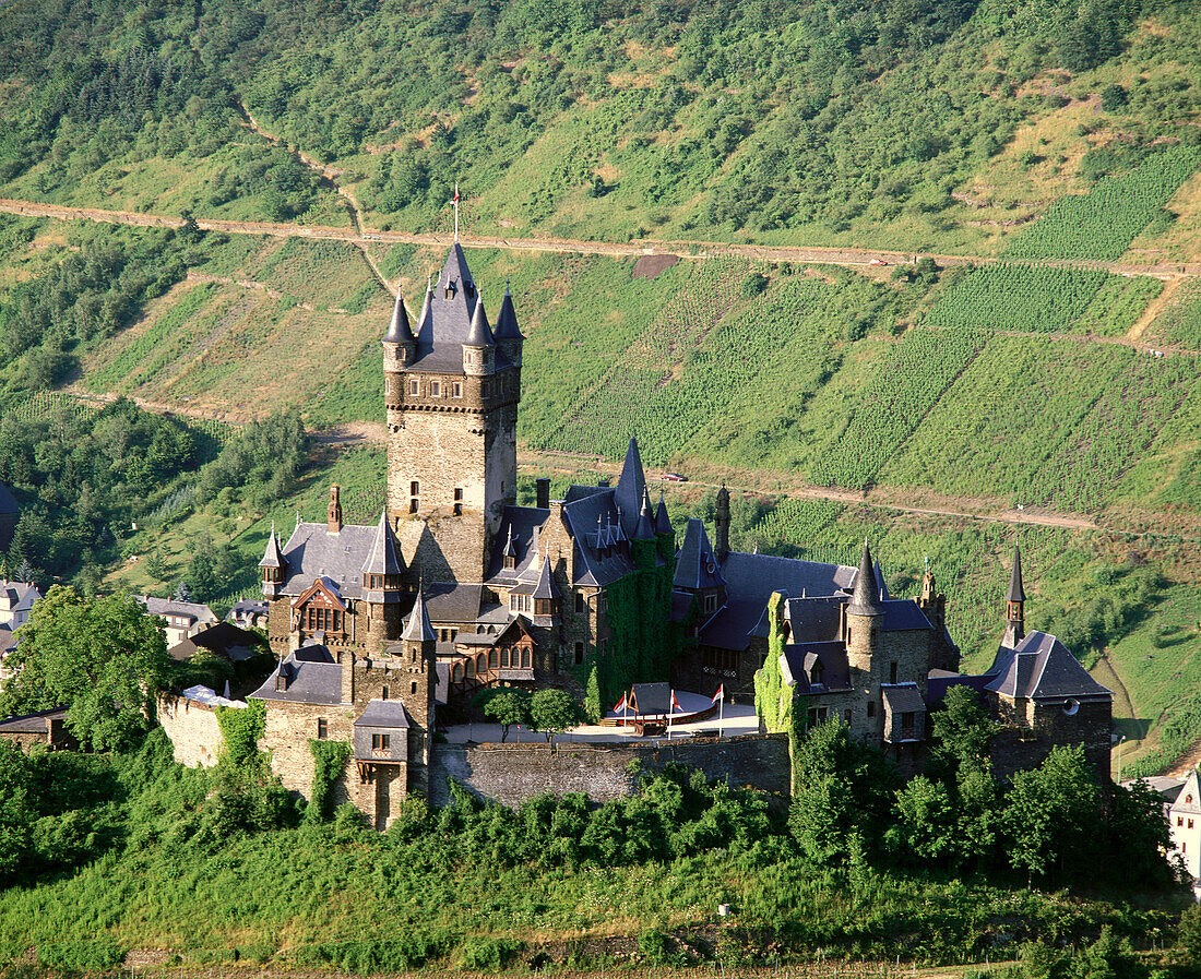 Reichsburg Castle. Cochem. Mosel Valley. Germany
