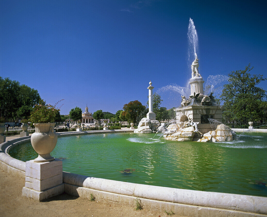Hercules Fountain at gardens of Royal Palace. Aranjuez. Spain