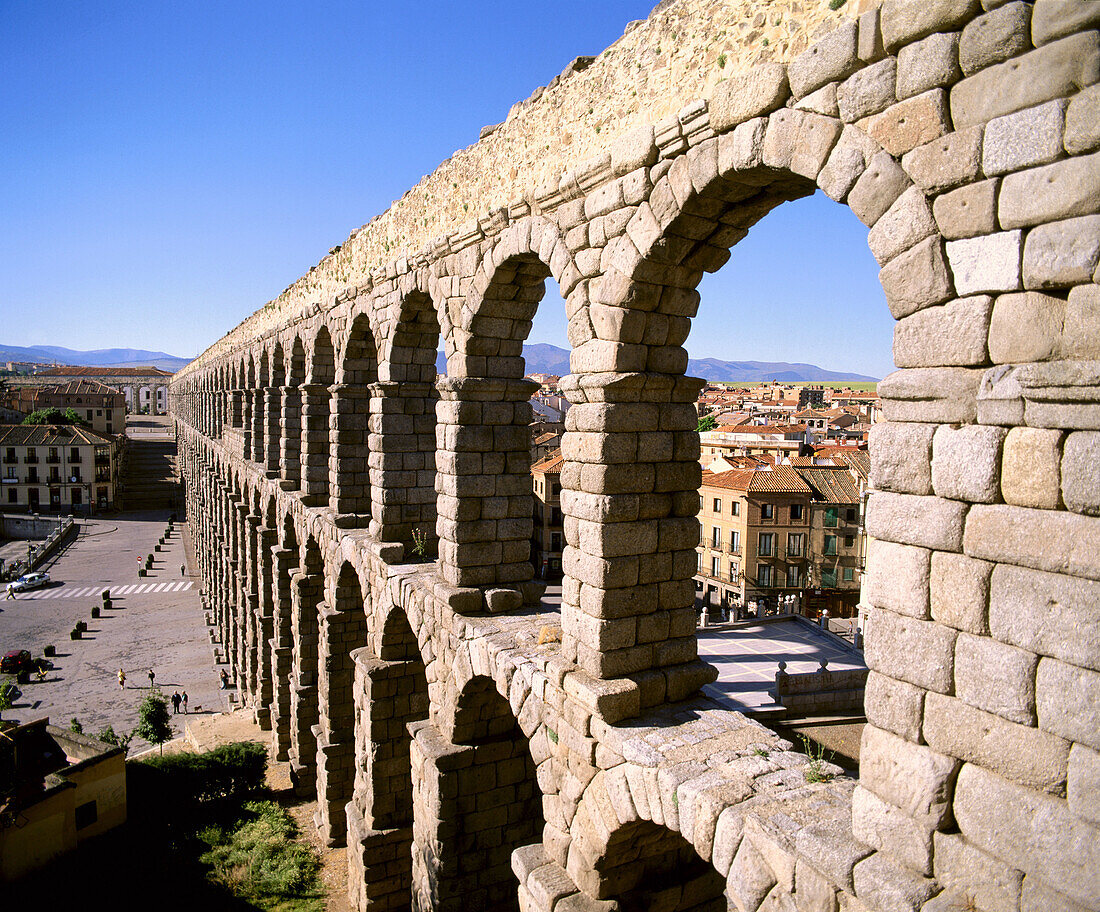 Roman aqueduct. Segovia. Spain