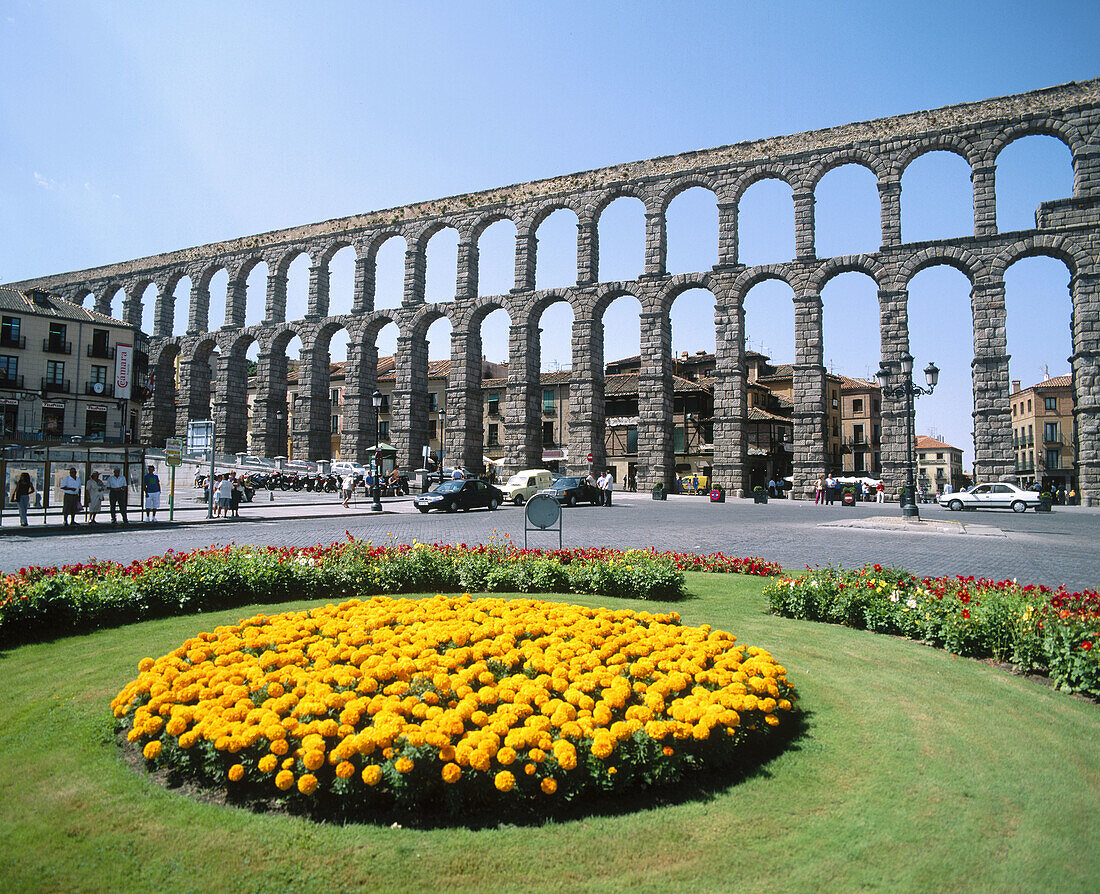 Roman aqueduct. Segovia. Spain