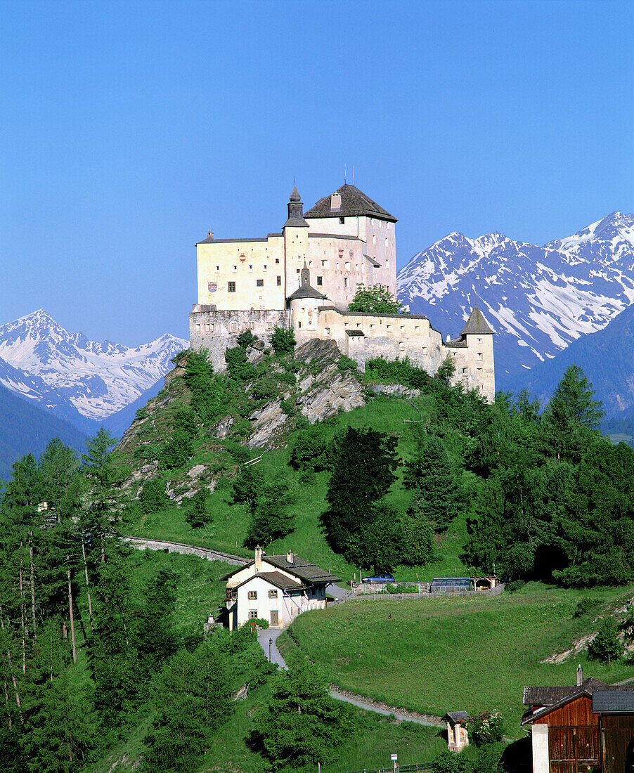 Tarasp castle. Graubünden. Switzerland