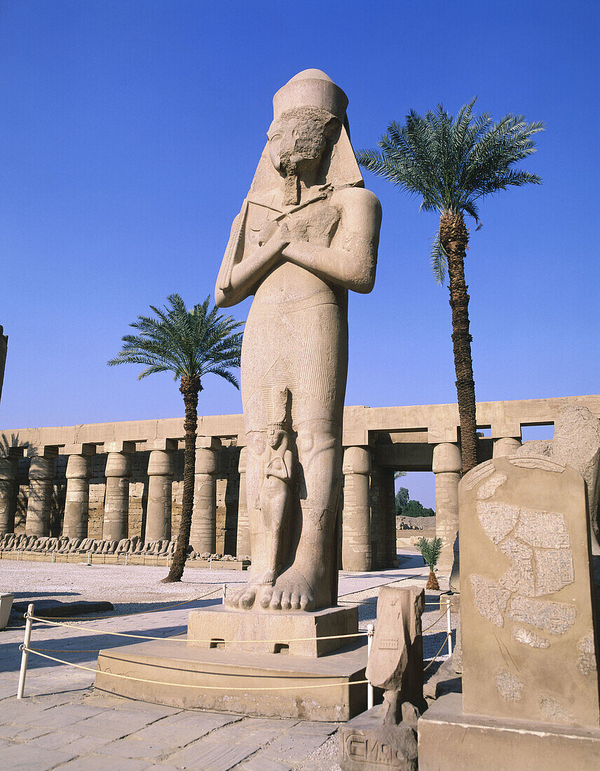 Obelisk, ruins of temple. Karnak. Egypt