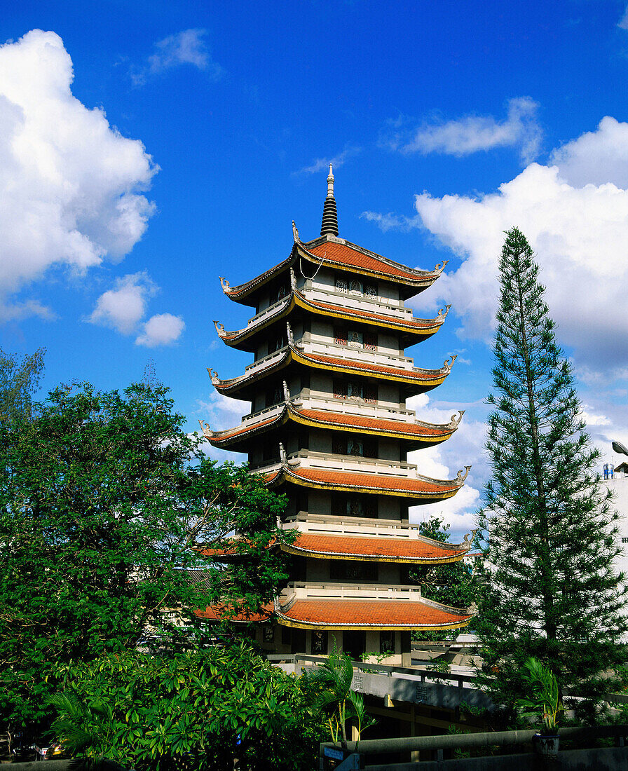 Vinh Nghiem Pagoda in Ho Chi Minh City. Vietnam